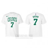 Camiseta Manga Corta Jaylen Brown Boston Celtics Blanco