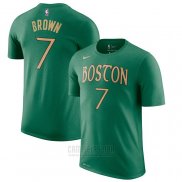Camiseta Manga Corta Jaylen Brown Boston Celtics Verde 2019-20 Ciudad
