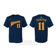 Camiseta Manga Corta Klay Thompson Golden State Warriors Azul Marino Retro