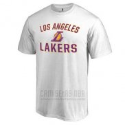 Camiseta Manga Corta Los Angeles Lakers Blanco2