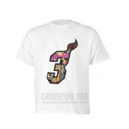 Camiseta Manga Corta Miami Heat Dwyane Wade Blanco