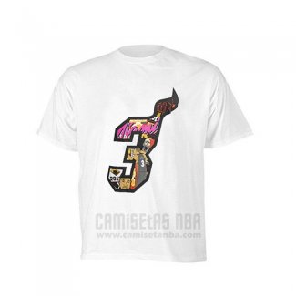 Camiseta Manga Corta Miami Heat Dwyane Wade Blanco