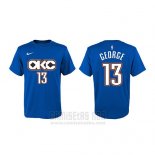 Camiseta Manga Corta Paul George Oklahoma City Thunder Azul Ciudad