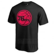 Camiseta Manga Corta Philadelphia 76ers Negro2