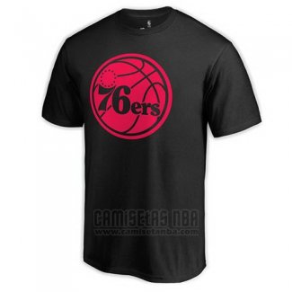 Camiseta Manga Corta Philadelphia 76ers Negro2