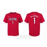 Camiseta Manga Corta Zion Williamson New Orleans Pelicans Rojo