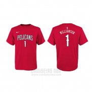 Camiseta Manga Corta Zion Williamson New Orleans Pelicans Rojo