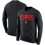 Camiseta Manga Larga Los Angeles Clippers Negro Practice Legend Performance