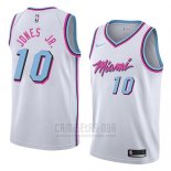 Camiseta Miami Heat Derrick Jones Jr. #10 Ciudad 2018 Blanco