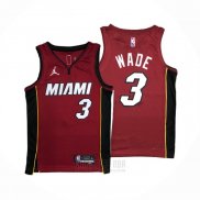 Camiseta Miami Heat Dwyane Wade #3 Statement 2020-21 Rojo