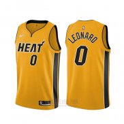 Camiseta Miami Heat Meyers Leonard #0 Earned 2020-21 Oro