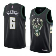 Camiseta Milwaukee Bucks Eric Bledsoe #6 Statement 2018 Negro