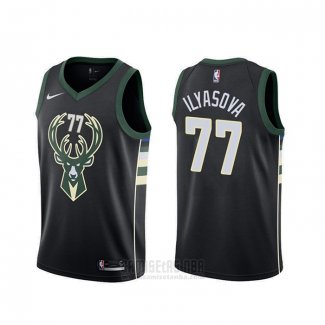 Camiseta Milwaukee Bucks Ersan Ilyasova #77 Statement Negro