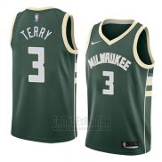 Camiseta Milwaukee Bucks Jason Terry #3 Icon 2018 Verde