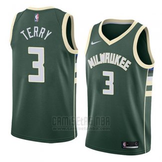 Camiseta Milwaukee Bucks Jason Terry #3 Icon 2018 Verde