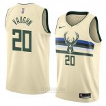 Camiseta Milwaukee Bucks Rashad Vaughn #20 Ciudad 2018 Crema