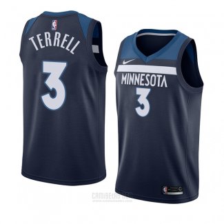 Camiseta Minnesota Timberwolves Jarojo Terrell #3 Icon 2017-18 Azul