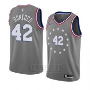Camiseta Philadelphia 76ers Al Horford #42 Ciudad 2019-20 Gris