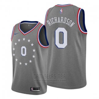 Camiseta Philadelphia 76ers Josh Richardson #0 Ciudad Gris