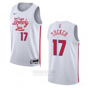 Camiseta Philadelphia 76ers P.J. Tucker #17 Ciudad 2022-23 Blanco