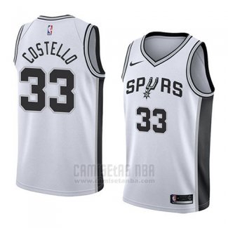 Camiseta San Antonio Spurs Matt Costello #33 Association 2018 Blanco