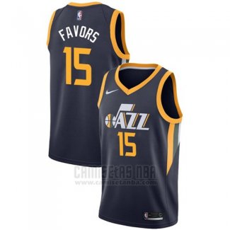 Camiseta Utah Jazz Derrick Favors #15 Icon 2017-18 Azul