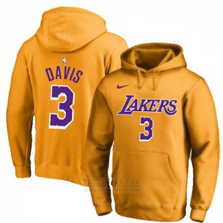 Sudaderas con Capucha Anthony Davis Los Angeles Lakers Oro