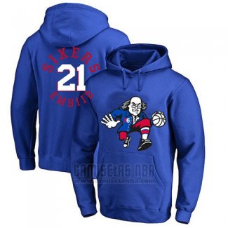 Sudaderas con Capucha Joel Embiid Philadelphia 76ers Azul2