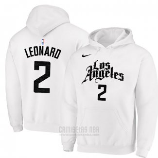 Sudaderas con Capucha Kawhi Leonard Los Angeles Clippers Blanco 2019-20 Ciudad