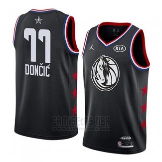 Camiseta All Star 2019 Dallas Mavericks Luka Doncic #77 Negro