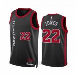 Camiseta Chicago Bulls Carlik Jones #22 Ciudad 2023-24 Negro