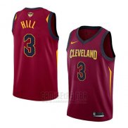 Camiseta Cleveland Cavaliers George Hill #3 Icon 2017-18 Finals Bound Rojo