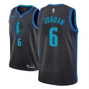 Camiseta Dallas Mavericks Deandre Jordan #6 Ciudad 2018-19 Azul