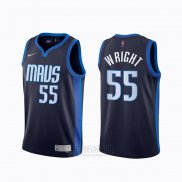 Camiseta Dallas Mavericks Delon Wright #55 Earned 2020-21 Azul