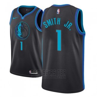 Camiseta Dallas Mavericks Dennis Smith Jr. #1 Ciudad 2018-19 Azul