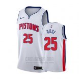 Camiseta Detroit Pistons Derrick Rose #25 Association 2018-19 Blanco