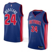 Camiseta Detroit Pistons Eric Moreland #24 Icon 2018 Azul