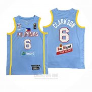 Camiseta Filipino Jordan Clarkson #6 Juegos Olimpicos 2024 Azul