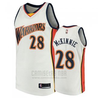 Camiseta Golden State Warriors Alfonzo Mckinnie 2009-10 Hardwood Classics Blanco