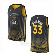 Camiseta Golden State Warriors James Wiseman #33 Ciudad 2022-23 Negro