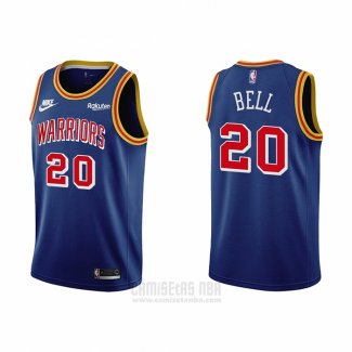 Camiseta Golden State Warriors Jordan Bell #20 75th Anniversary Azul