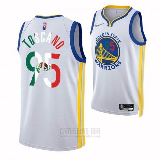 Camiseta Golden State Warriors Juan Toscano-Anderson #95 2022 Slam Dunk Special Mexico Edition Blanco