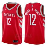 Camiseta Houston Rockets Luc Mbah A Moute #12 2017-18 Rojo