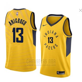 Camiseta Indiana Pacers Ike Anigbogu #13 Statement 2018 Amarillo