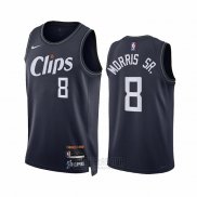 Camiseta Los Angeles Clippers Marcus Morris Sr. #8 Ciudad 2023-24 Azul