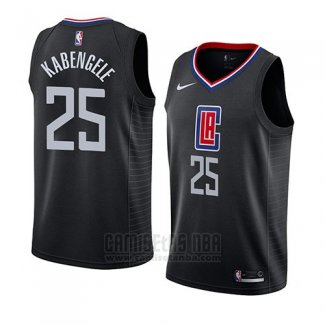 Camiseta Los Angeles Clippers Mfiondu Kabengele #25 Statement 2019 Negro