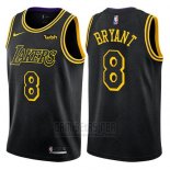 Camiseta Los Angeles Lakers Kobe Bryant #8 Ciudad 2017-18 Negro