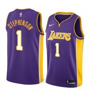 Camiseta Los Angeles Lakers Lance Stephenson #1 Statement 2017-18 Violeta