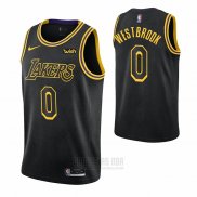 Camiseta Los Angeles Lakers Russell Westbrook #0 Ciudad Negro