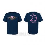 Camiseta Manga Corta Anthony Davis New Orleans Pelicans Azul Marino Peppa Pig Cruzado